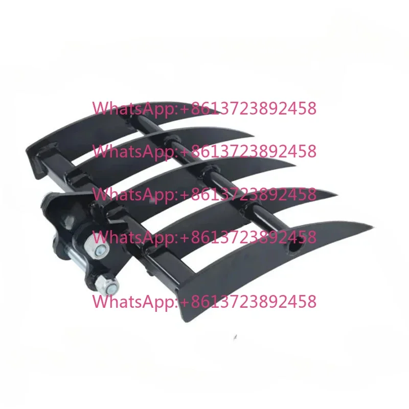 5-Tooth Root Rake Attachment for Mini Excavator Digger Farm Tool
