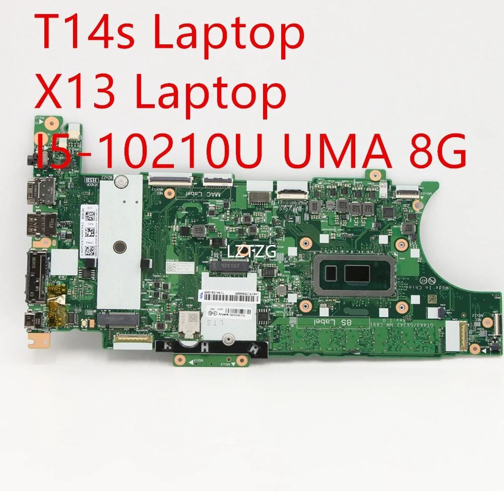 placa mae para lenovo thinkpad t14s x13 computador portatil mainboard i510210u uma 8g 5b20z45776 01