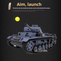 Kubing Ke Henglong 3848 Simulation German Iii L-Type Infrared Battle Tank 2.4g Full Scale Remote Control Military Tank Model Toy