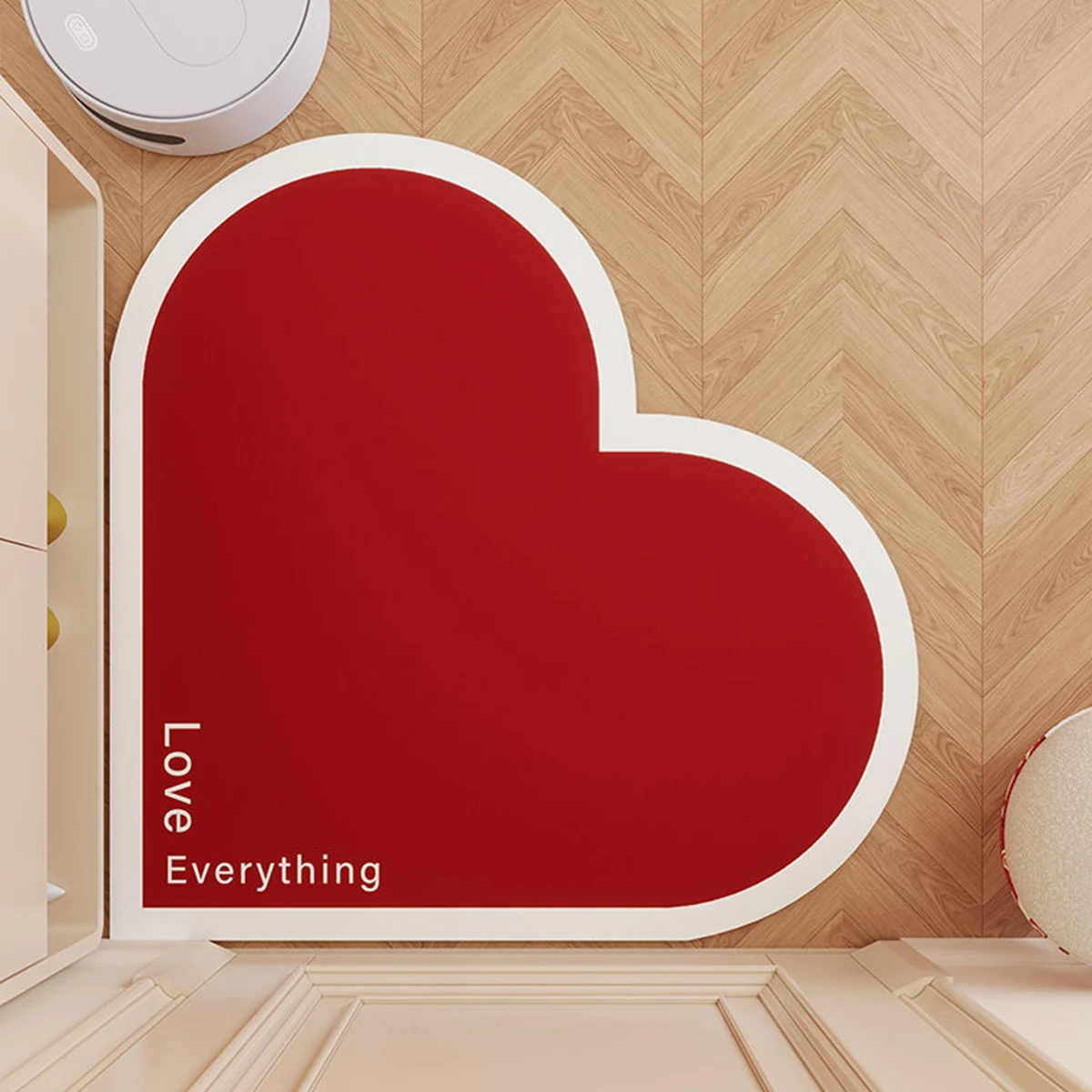 Heart-shaped Diatom Ooze Door Mat Entrance Non Slip Kitchen Rug Kitchen Mats for Floor Home Decoracion Quick Drying Foot Mat 발매트