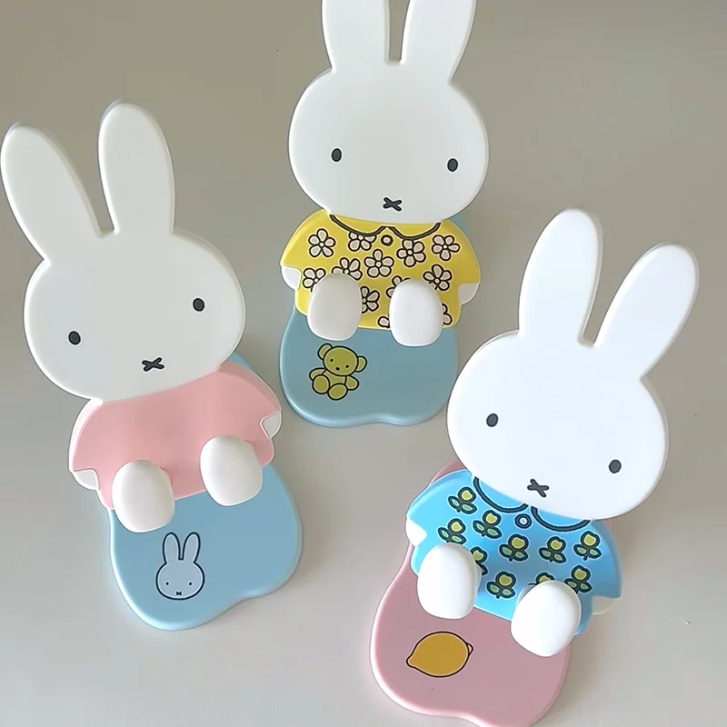 Niedlicher Miffy-Serie Teleskop-Klappständer für Mobiltelefone und Tablets, Cartoon-Design, Zubehör, Geburtstagsgeschenk für Freunde