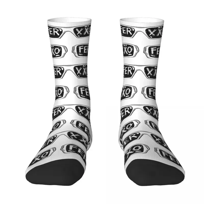 Y2K Ferxxo Glasses - Feid Logo Classic Sticker Harajuku Quality Stockings All Season Long Socks Accessories For Unisex Gifts