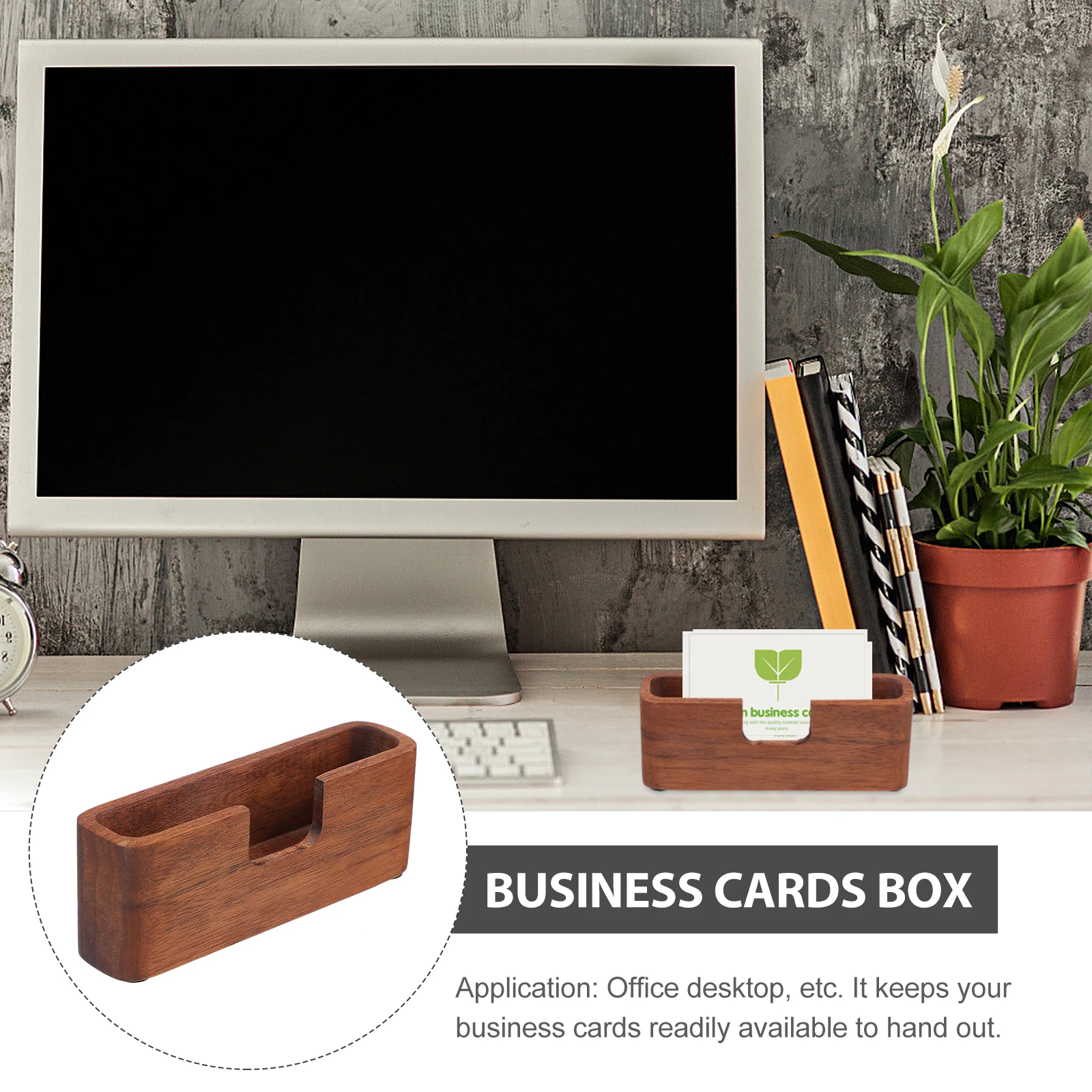 

Business Card Desk St Smooth Storage Container Office Name Cards Box Wooden Case For Meeting Office Name Cards Box Room