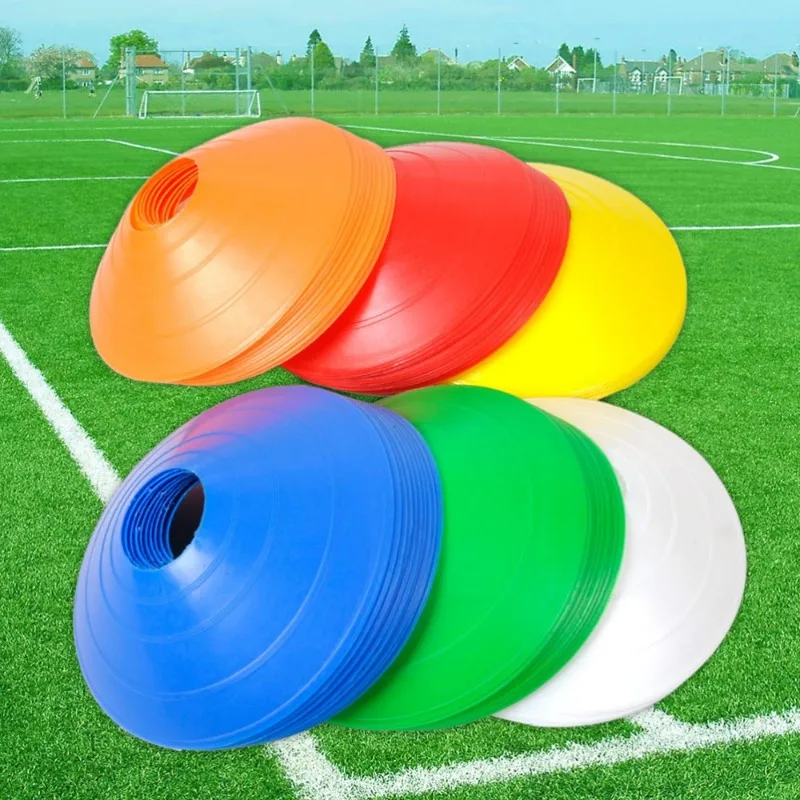 New 10Pieces Soccer Training Disc Agility Disc Cone Set Football Ball Game props Sport Training Space Cones With Plastic Holder