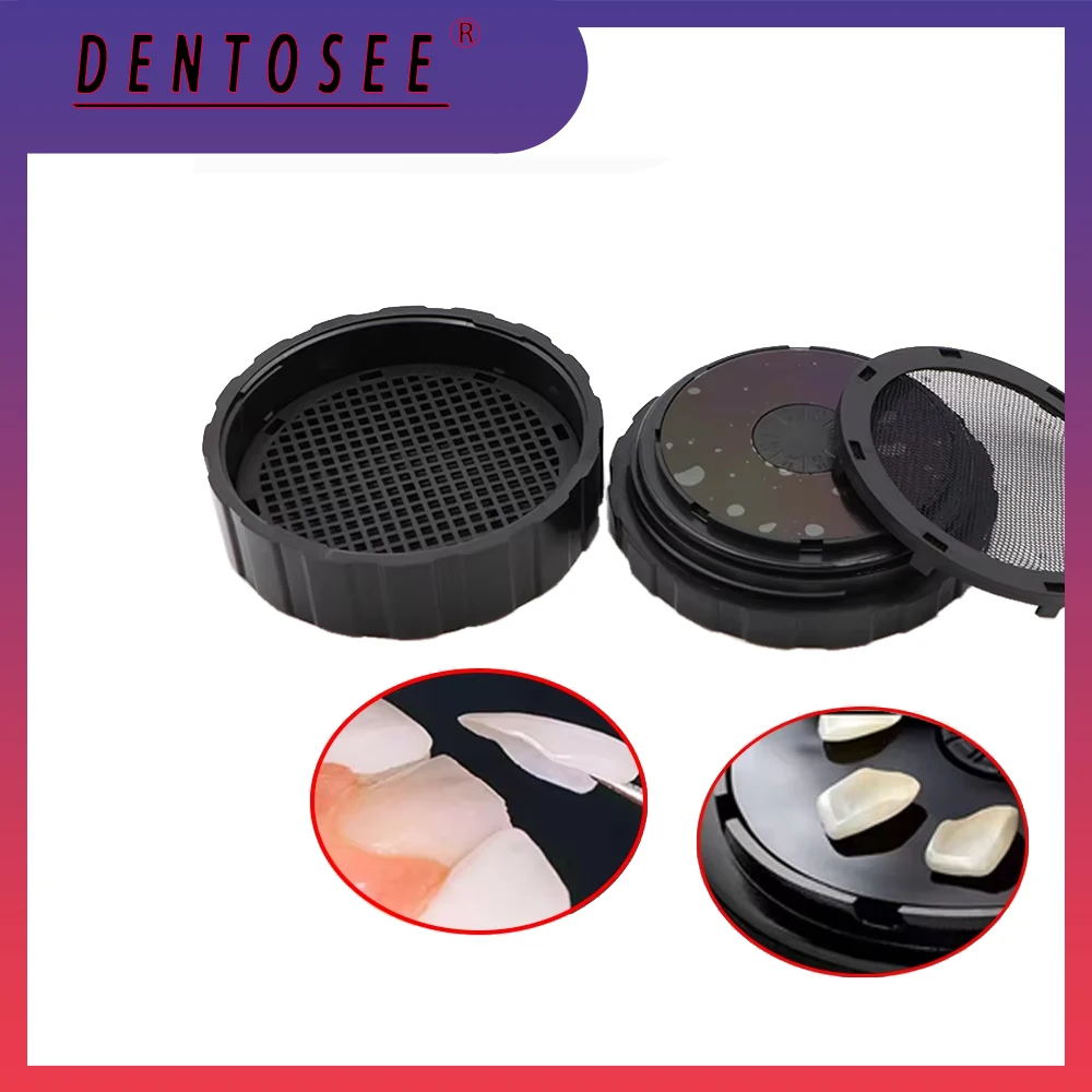 

Dental Veneer Pretreatment Patch Tooth Box All Ceramic Denture Storage Portable Arrangement Cleaning