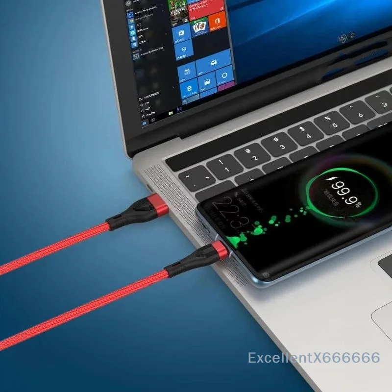 120W Super Fast Charging USB Type C Cable 6A Durable Data Cord for All Android USB-C Device Office Use