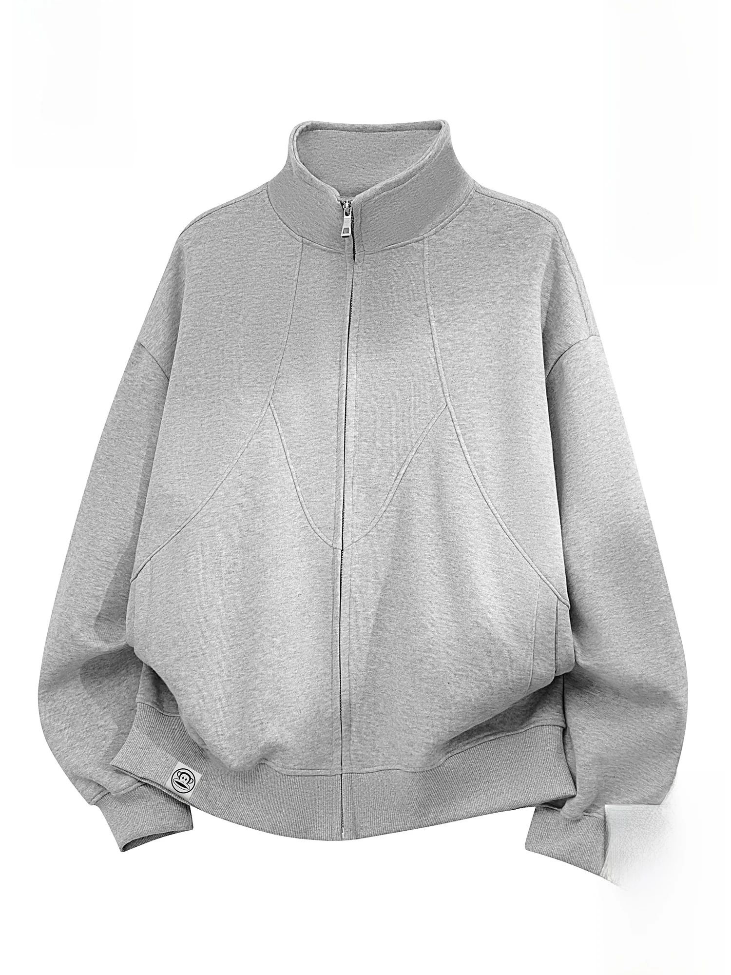 

PaulFrank Winter Thiened Long Sve Hoodie Men's Loose Fit Fce Lined Stand Collar Zipper Design Casual Sle Sweatirt