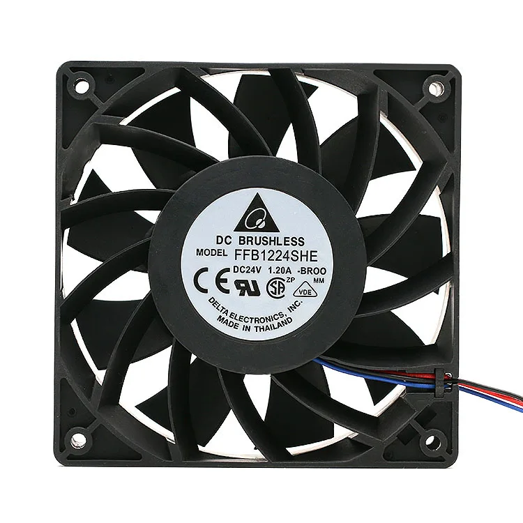 Ventilador de refrigeração para delta ff12 12038 rpm, conversor de volume de ar grande para 1.20x5500x38mm 24 v 120 120 rpm