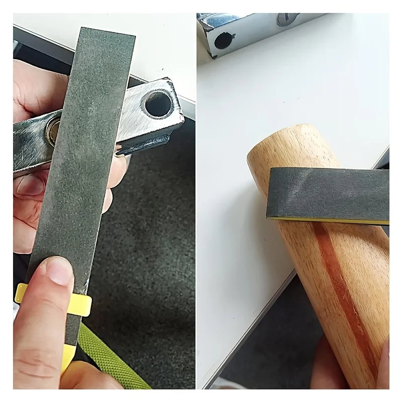 4 قطعة مجموعة عصا الصنفرة حامل ورق الصنفرة المربع المستدير المسطح للمجوهرات المعدنية أدوات تلميع الخشب والطحن والإصلاح