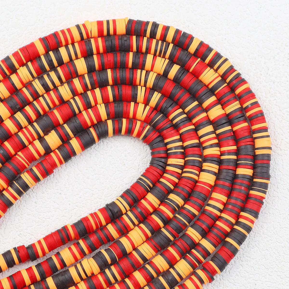 Weiche Ton Halloween Farbe Serie Flache Runde Polymer Spacer Lose Perlen 6mm Für Schmuck Machen Armband Halsketten DIY Zubehör