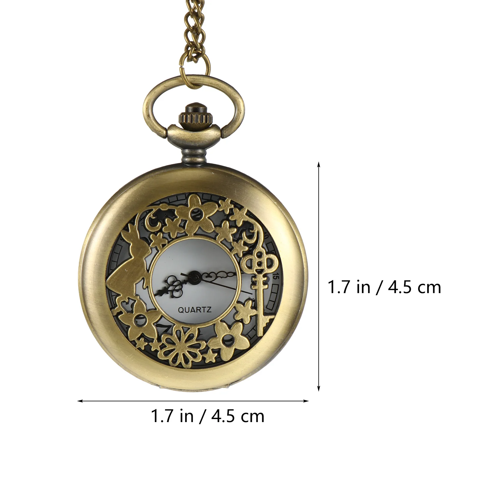 

1 pc Retro Pocket Watch Hollow Out Quartz Men'S Chain Watch Decoration Vintage Style Timepiece For Gift Wedding Party