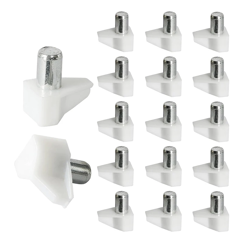 20/40/80 pezzi, pioli per mensola bianchi, perni di supporto per mensola in plastica da 5 mm, perni di supporto per clip per mensola per armadio per scaffali per libreria