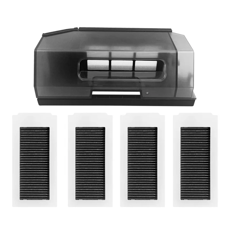 ل Ecovacs X5 Omni / X5 Pro Omni جهاز آلي لتنظيف الأتربة ملحق صندوق الغبار مع فلتر Hepa قطع غيار صندوق الغبار-A58E