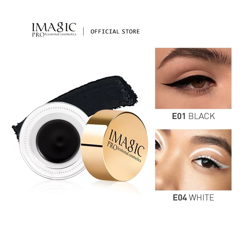IMAGIC Eyeliner Waterproof Eyeliner Gel Makeup Cosmetic Gel Eye Liner With Brush 24 Hours Long-lasting Eye Liner Kit