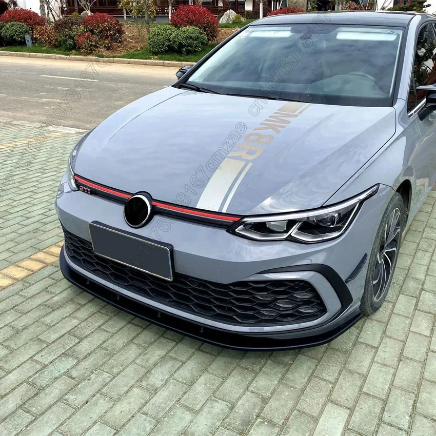 For VolksWagen Golf MK8 Golf 8 GTI GTD GTE R-Line 2020 2021 2022 2023 Maxton Style Front Bumper Lip Spoiler Splitter Chin Trims