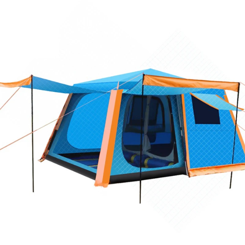 

Hots selling outdoor portable double layer tent automatic waterproof large 3-5 person tents