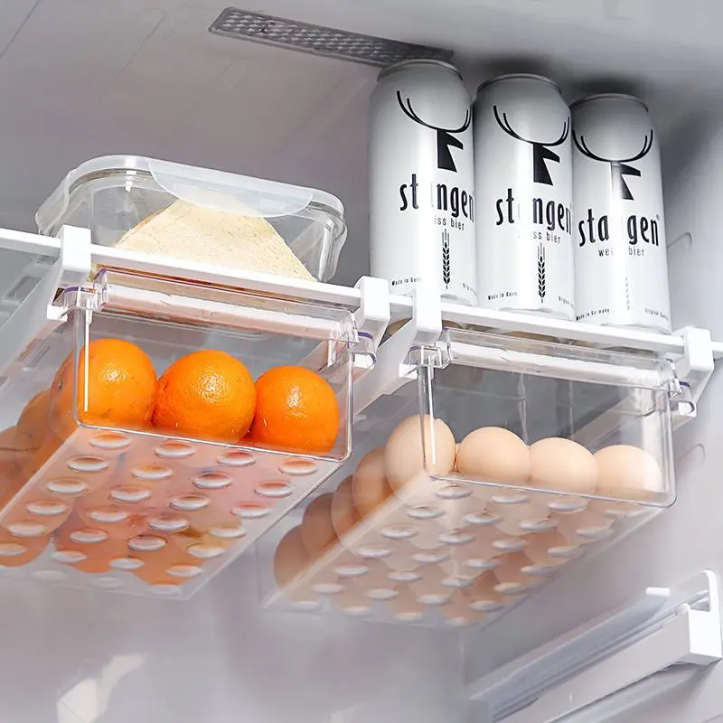 

Refrigerator Drawer Style Storage Boxes Home Food Fruit Storage Box Hanging Refrigerator Egg Racks Vegetable Preservation Basket