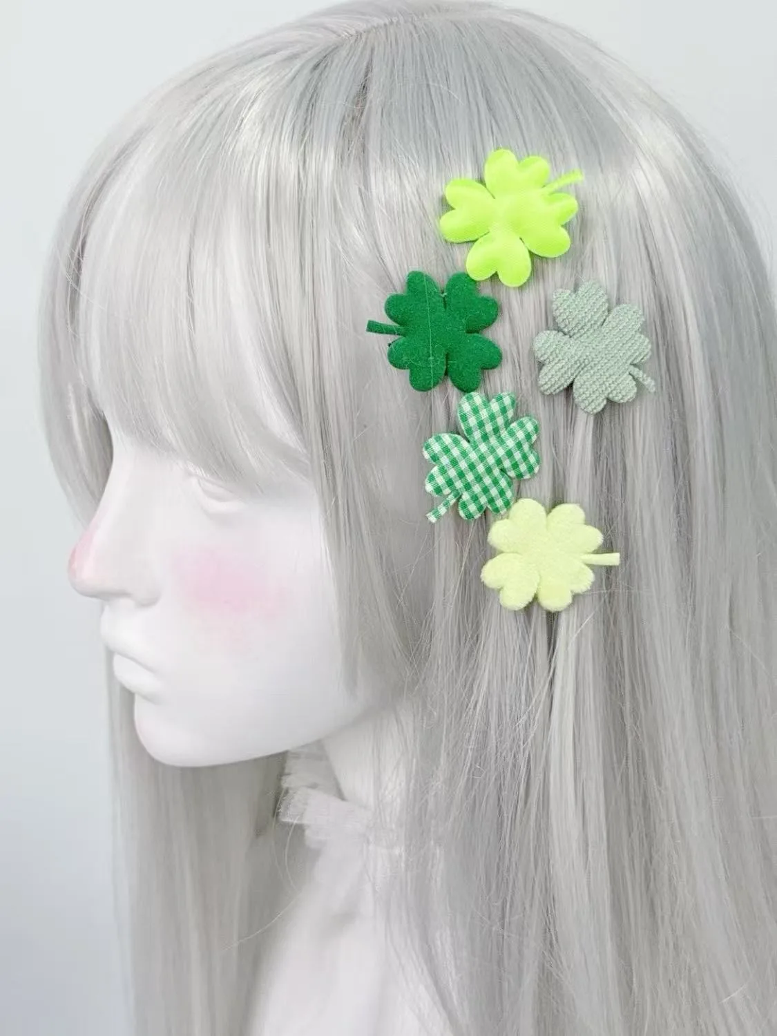 5 ชิ้น/เซ็ต Four Leaf Clover ผมคลิป Mori สาวผม Pins Clamps Y2K อุปกรณ์เสริมผมสําหรับสาวผู้หญิงฮาโลวีนเครื่องแต่งกาย