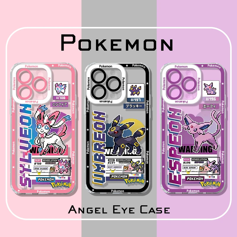Cartoon P-Pokemon Eevee Clear Case For Samsung Galaxy S25 Edge S23 S22 S21 S24 Ultra Plus FE A56 A26 A36 5G A16 A06 4G A17 A07