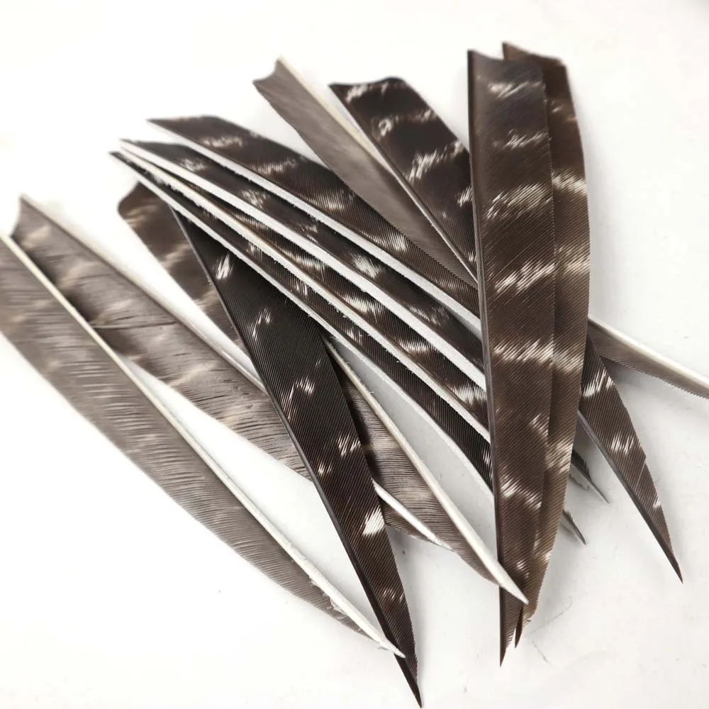 36pcs 4inch and 5inch Arrow Feather Turkey Feather Arrow Vanes For Arrow DIY Fletching Feather Arrow Accessory RW