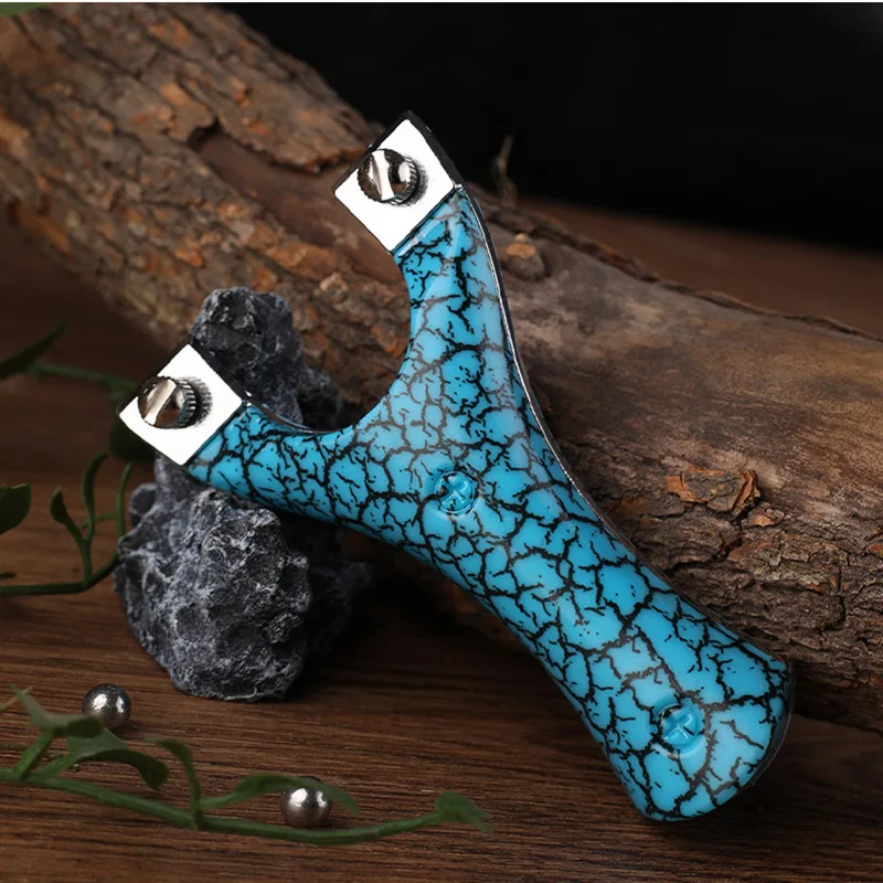 

Slingshot Outdoor Zinc Alloy Third-generation Fast Pressed Flat Skin Patch Camouflage Clip Leather Spring Catapult Multi-color