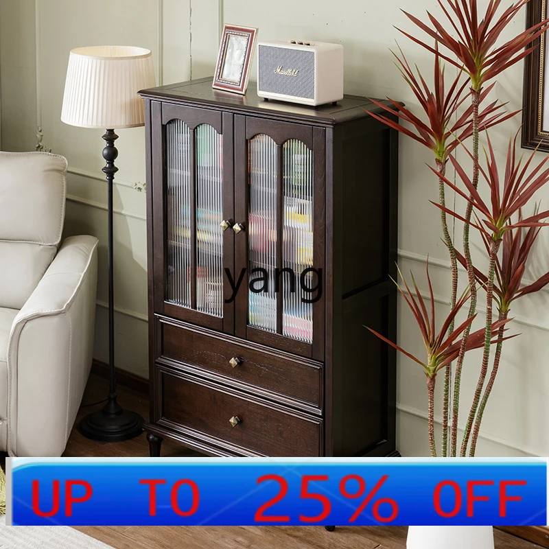 

LH American pure solid wood TV cabinet wine cabinet integrated finished product living room wall display cabinet