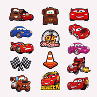 MINISO 1pcs Cartoon Cars Shoe Charms Clogs Aceessories Lightning McQueen Mater PVC Sandals Pins Decorate for Friends Gifts
