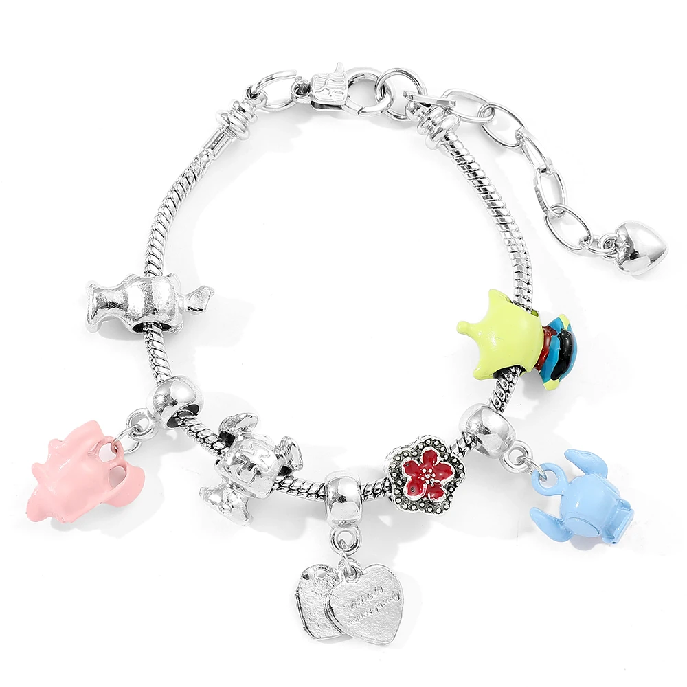 Anime Lilo & Stitch Bracelet Kawaii Cartoon Stitch Fashion Charm DIY Jewelry  Women's Hand Bangle for Party Gifts Accessories