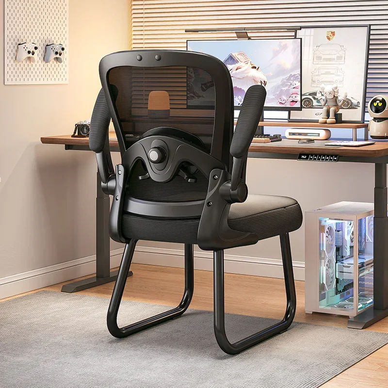 New Model Bow Foot Computer Chair Office Chair Ergonomic Chair Bedroom Dormitory Backrest Chair Premium Premium