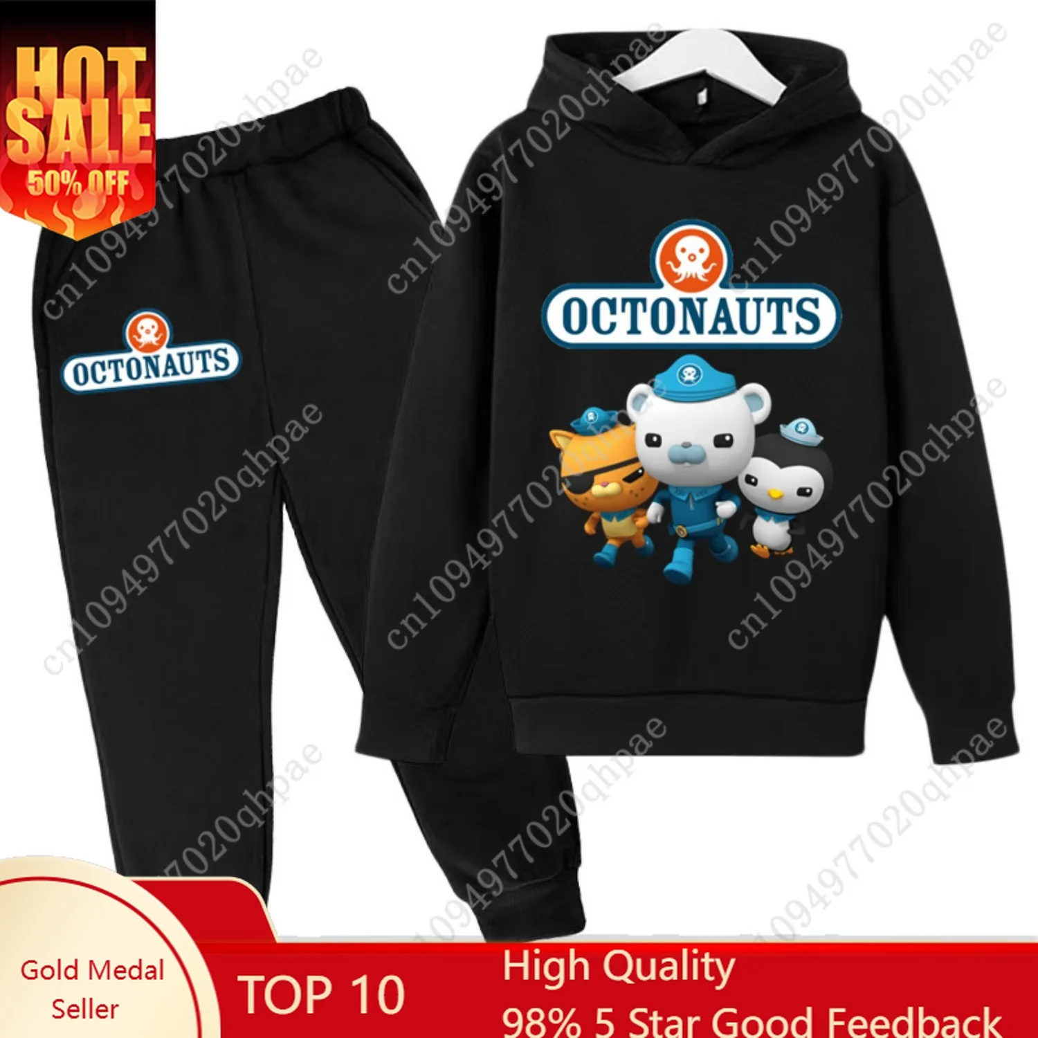 

Octonauts Kids Cute Spring Autumn Long Sleeve Sweatshirts pants 2-13Year Boys Girls Cartoon hoodie Casual Outfits Children sets