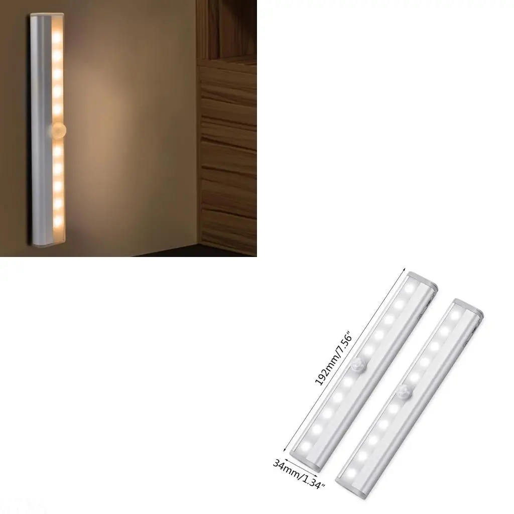 G7NA 10 LED Motion Night Lights Under Cabinet Light RV Step Light