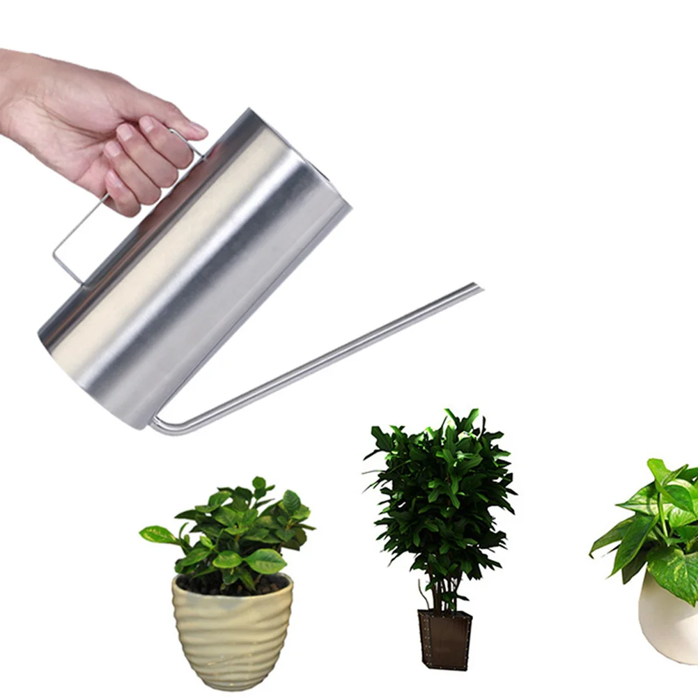 

1500Ml Long Spout Watering Can Stainless Steel Premium Solid Construction Hand Polished Scratch Corrosion Resistant for Indoor