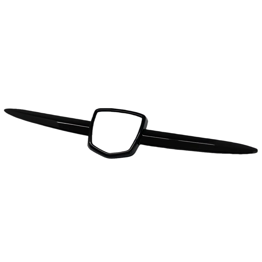 Front Badge Logo Frame Fits For Fiat Abarth 500 595 695 2012 - 2024 Front Grill Emblem Cover Glossy Black / Carbon Look