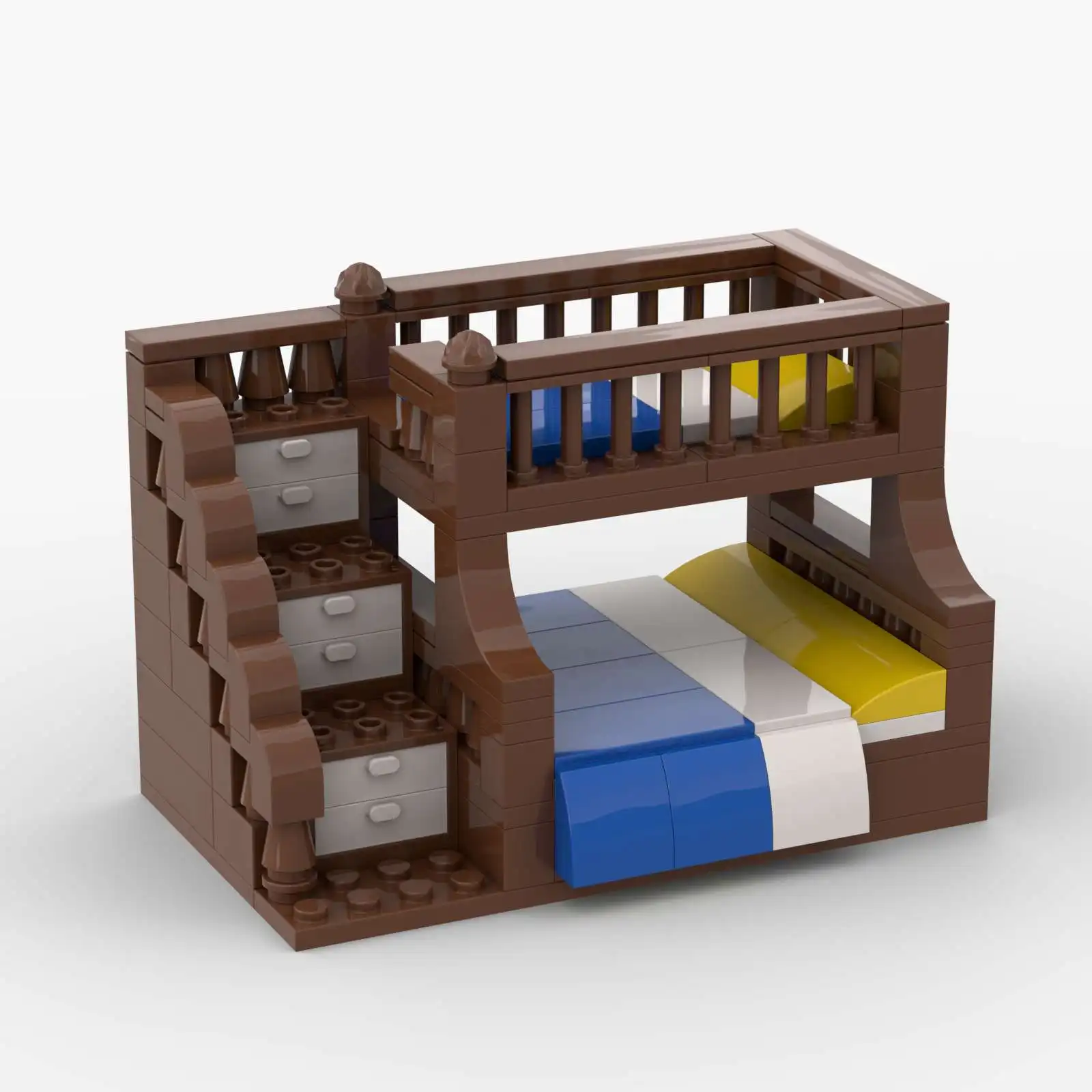 

MOC Building Block Models, Bunk Beds, Single Beds, Mother Child Beds, Mini Computer Desks, DIY Furniture Combination Ornaments