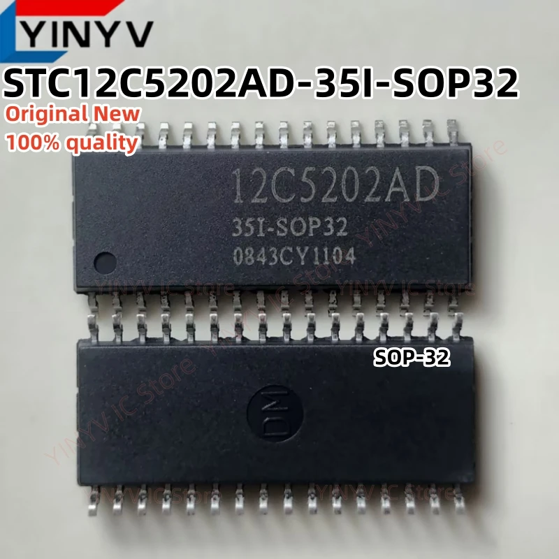 2Pcs/LOT STC12C5202AD-35I-SOP32 12C5202AD STC12C5202AD-35I STC12C5202AD SOP-32 Original New 100% Quality