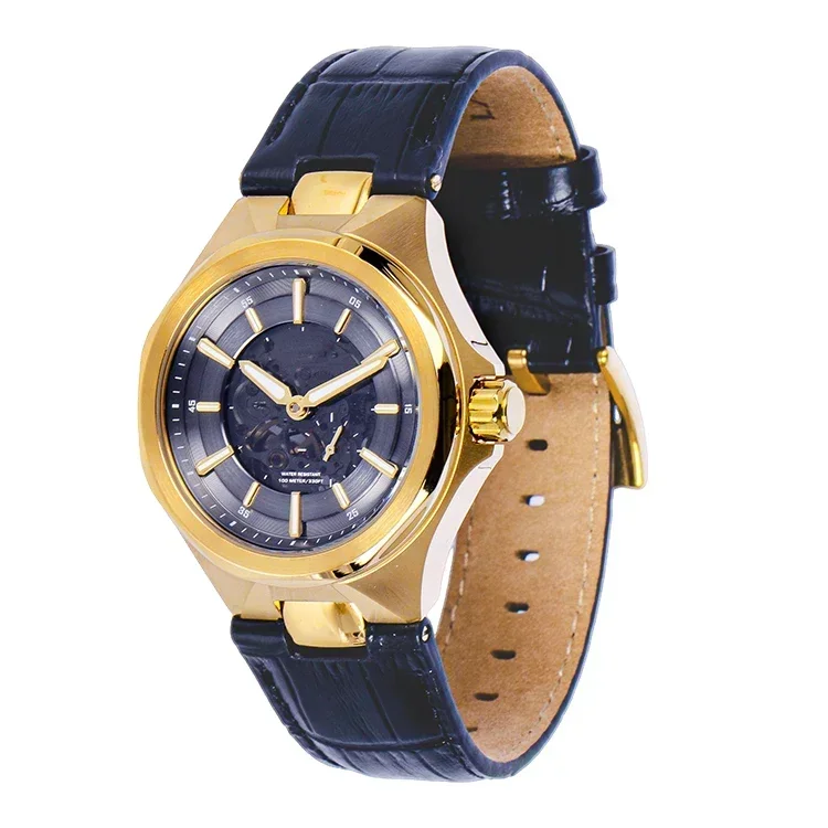 New Japanese Mechanical Movement Custom Sport Watch See-through Dial Water Resist Watch Luminous Functions Fashion Watch For Man