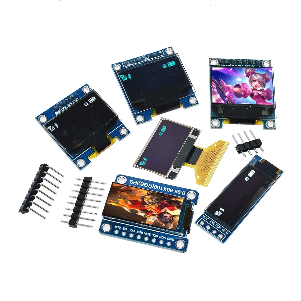 Yellow Blue color 4Pin 7Pin128X64 OLED LCD LED TFT Display Module For Arduino 0.91 0.95 0.96 I2C IIC Serial original