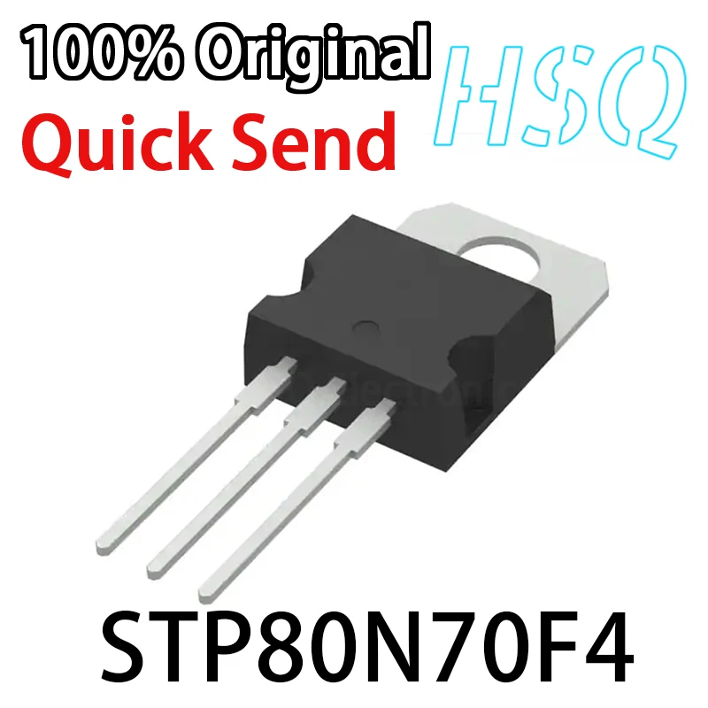 

5PCS 80N70F4 STP80N70F4 New Spot TO-220 68V 85A N Channel MOS Transistor