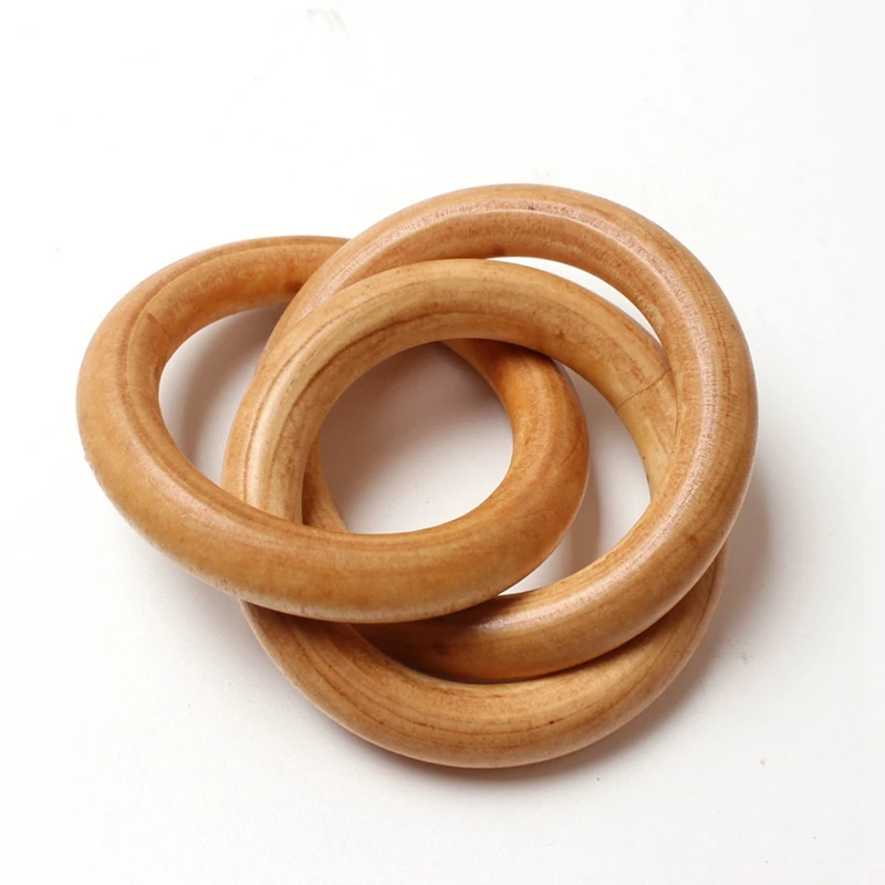 ナプキンリング 4 個の木製ナプキンリング、マクラメナプキンバックル用の木製サークル、ナプキンリング