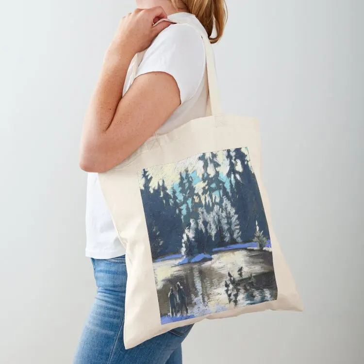 

Central Park. Burnaby. Feeding Birds Tote Bag sacs de shopping shopper bags for women Canvas bag for women Shopping bags