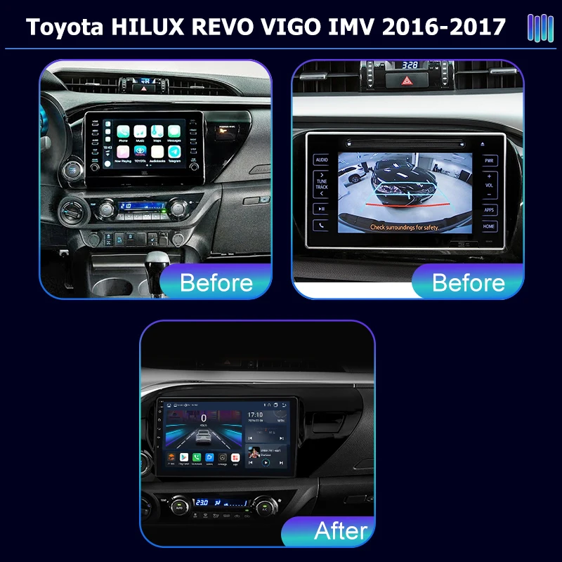 AI VOICE roadivox Android car radio for Toyota HILUX REVO VIGO IMV 2016 2017 stereo GPS Navigation video Multimedia Player tape