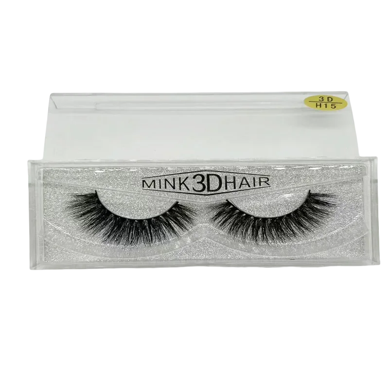 1 Pairs 3D 15mm  Mink Lashes Faux Mink False Natural Eyelashes Eyelashes Thick Eyelashes Dramatic