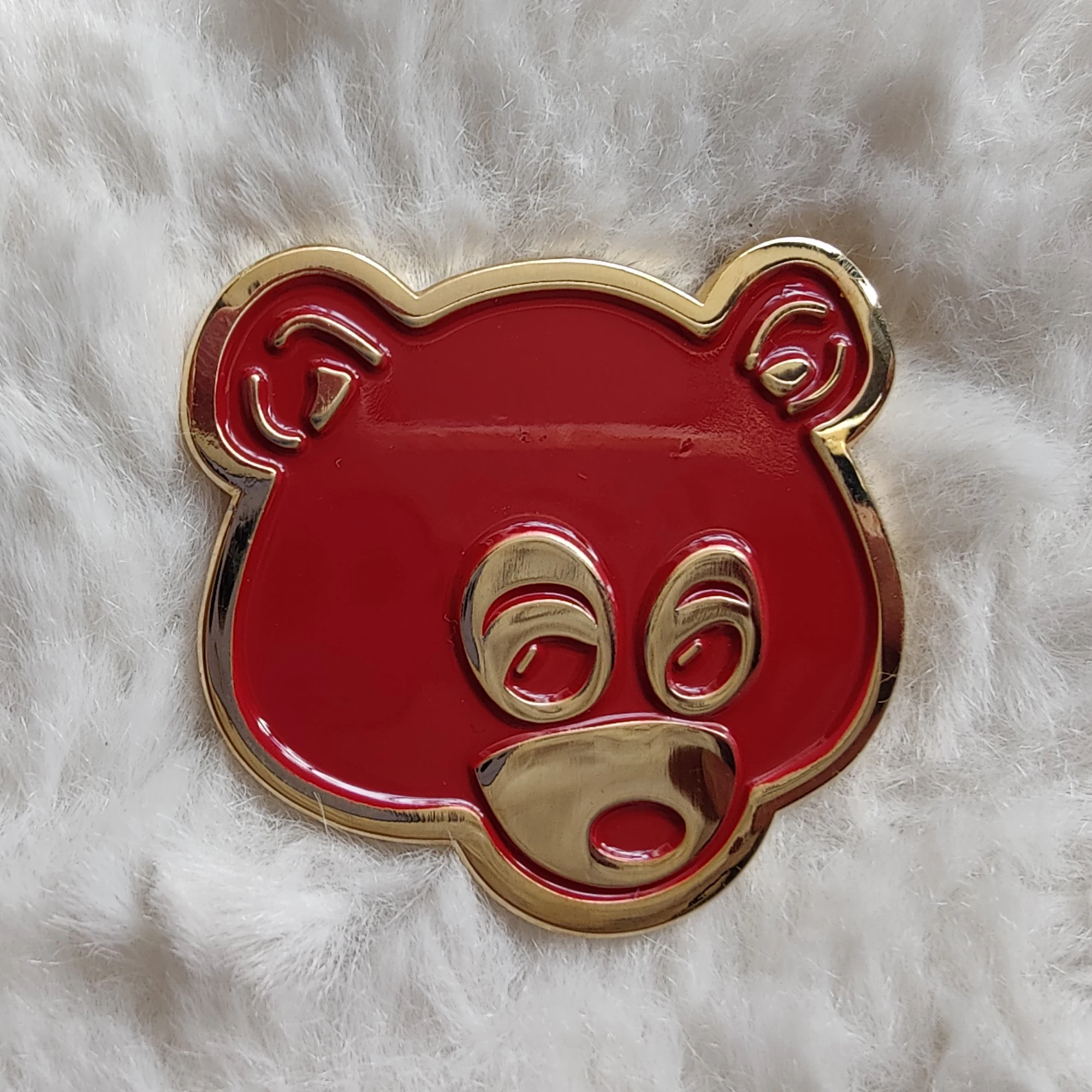 Kanye West Graduations Bear Rapper Singer Enamel Pin Brooches Bag Lapel Badge Jewelry Gift for Kids Friends