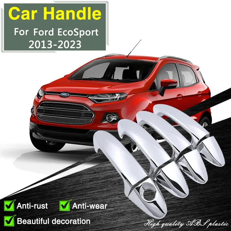

Для Ford EcoSport MK2 2013-2023 2015 2016 2017 Tourneo хромированная крышка дверной ручки автомобильные аксессуары нержавеющие наклейки Стайлинг Catch