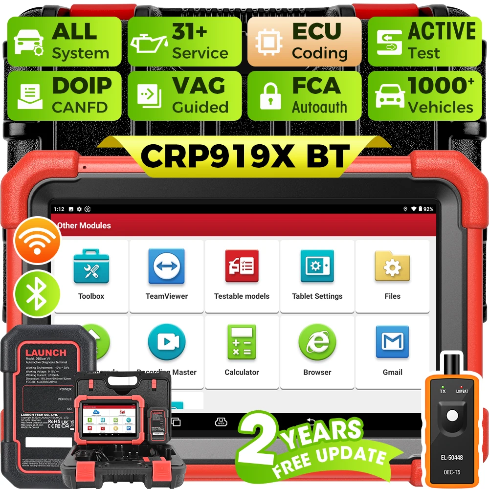 LAUNCH X431 CRP919X BT Diagnostic Tools Obd2 Scanner Automotive Code Reader ECU Coding Diagnosis obd Scan Tool