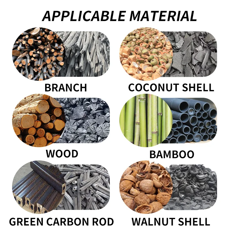 Picture 3: Smokeless Carbonization Furnace Charcoal Making Machine for Palm Shell Wood Waste Logs with High Output Environmental Protection