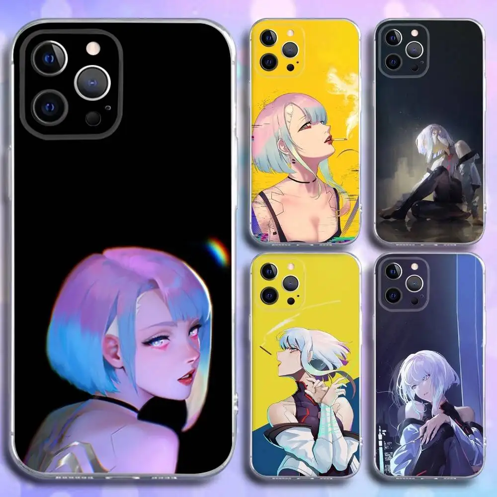 

C-Cyberpunk L-Lucyna Phone Case For iPhone 16e,16,15,14,13,12,11 Plus,Pro,Max,XR,XS,X,Plus,SE,Mini Transparent Soft Cover
