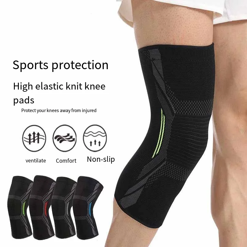 High-elastic Knitted Nylon Sports Knee Pad Warm Knee Pad Foot Cold-Proof Sleeve Running Basketball Skipping Rope