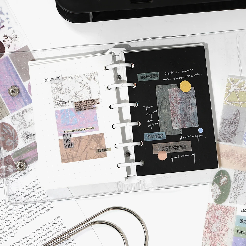 4 نمط 2 قطعة التوضيح الرجعية تألق الرمال الحرفية الحيوانات الأليفة يموت قطع ملصق DIY بها بنفسك المواد اليدوية سجل القصاصات لاصقة تزيين