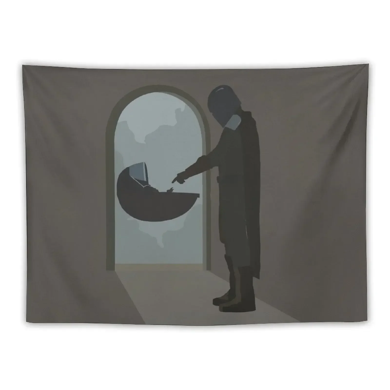 

Minimal Mando Tapestry For Bedroom Luxury Living Room Decoration Tapestry